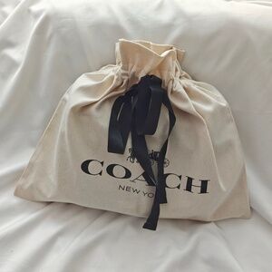 New Coach Drawstring Dust Bag Gift Bag Storage Cover Bag Large 19.5” X 13.5"
